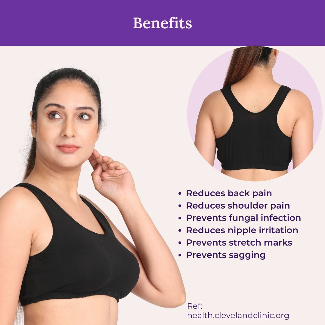Benefits Of Sleep Bra Lounge Bra Black