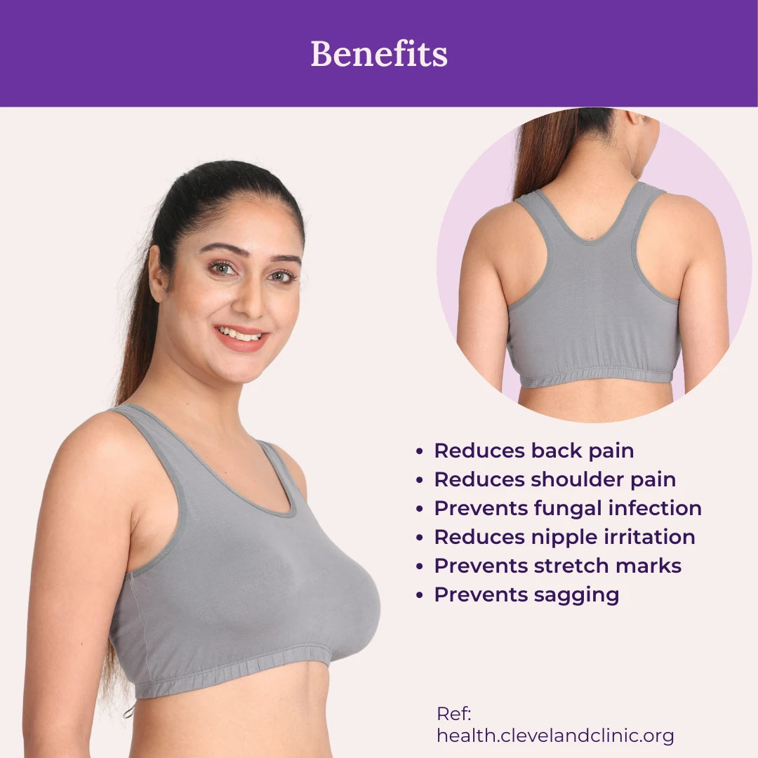Benefits Of Sleep Bra Lounge Bra Grey