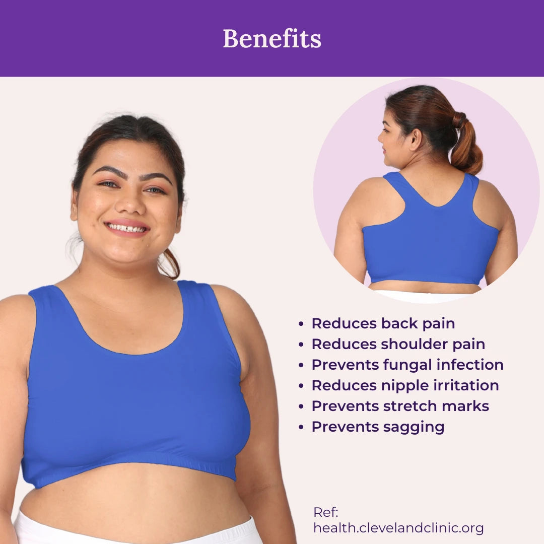 Benefits Of Sleep Lounge Bra For Plus Size Royal Blue