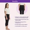 Benefits Of Teen Cropped Leggings-Black