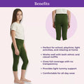 Benefits Of Teen Cropped Leggings-Green