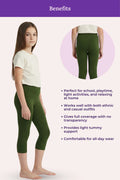 Teen girls wearing cropped leggings -feature image- Green