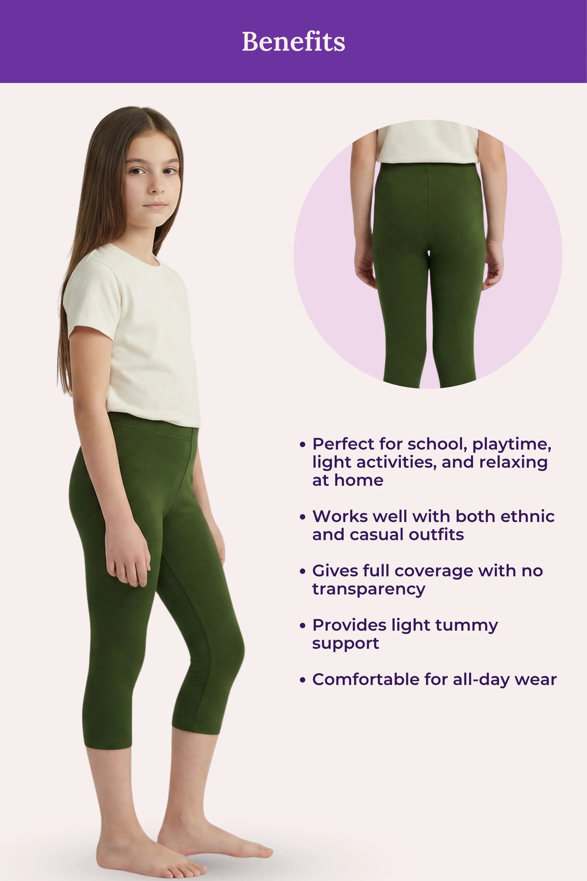 Teen girls wearing cropped leggings -feature image- Green