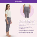 Benefits Of Teen Cropped Leggings-Grey