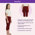 Benefits Of Teen Cropped Leggings-Maroon
