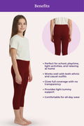 Cropped leggings for Teens wearing-feature image - Maroon