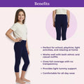 Benefits Of Teen Cropped Leggings-Navy Blue