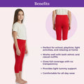Benefits Of Teen Cropped Leggings-Red