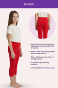 Red colour leggings Fr Teen Girls