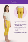 Teen cropped Leggings for Teens wearing -feature image-Yellow