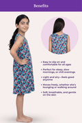 Benefits Of V-Neck Night Gowns Teen Blue Floral AOP