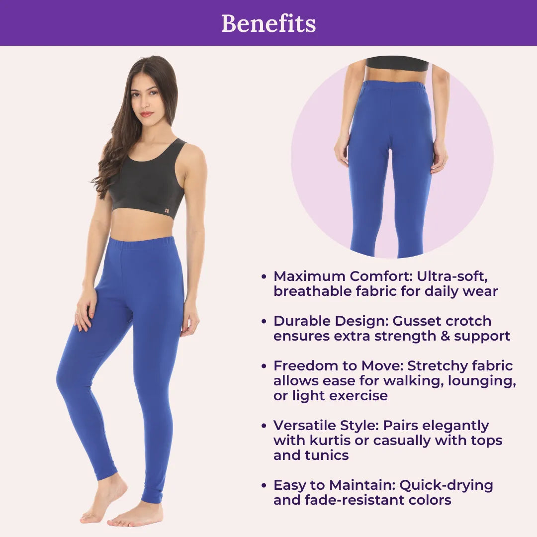 Benefits Of Cotton Leggings Royal Blue