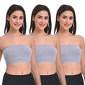 Best Bandeau Bra For Women Grey Pack Of 3