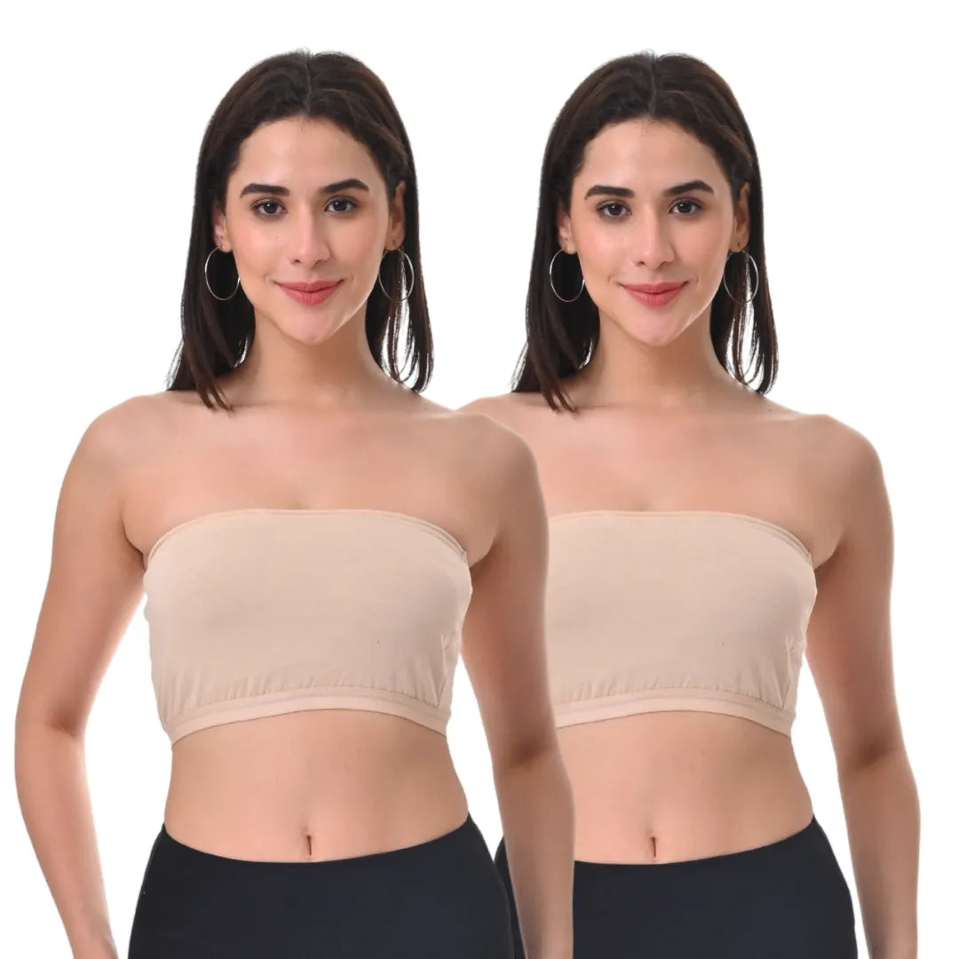 Best Bandeau Bra For Women Skin Pack Of 2