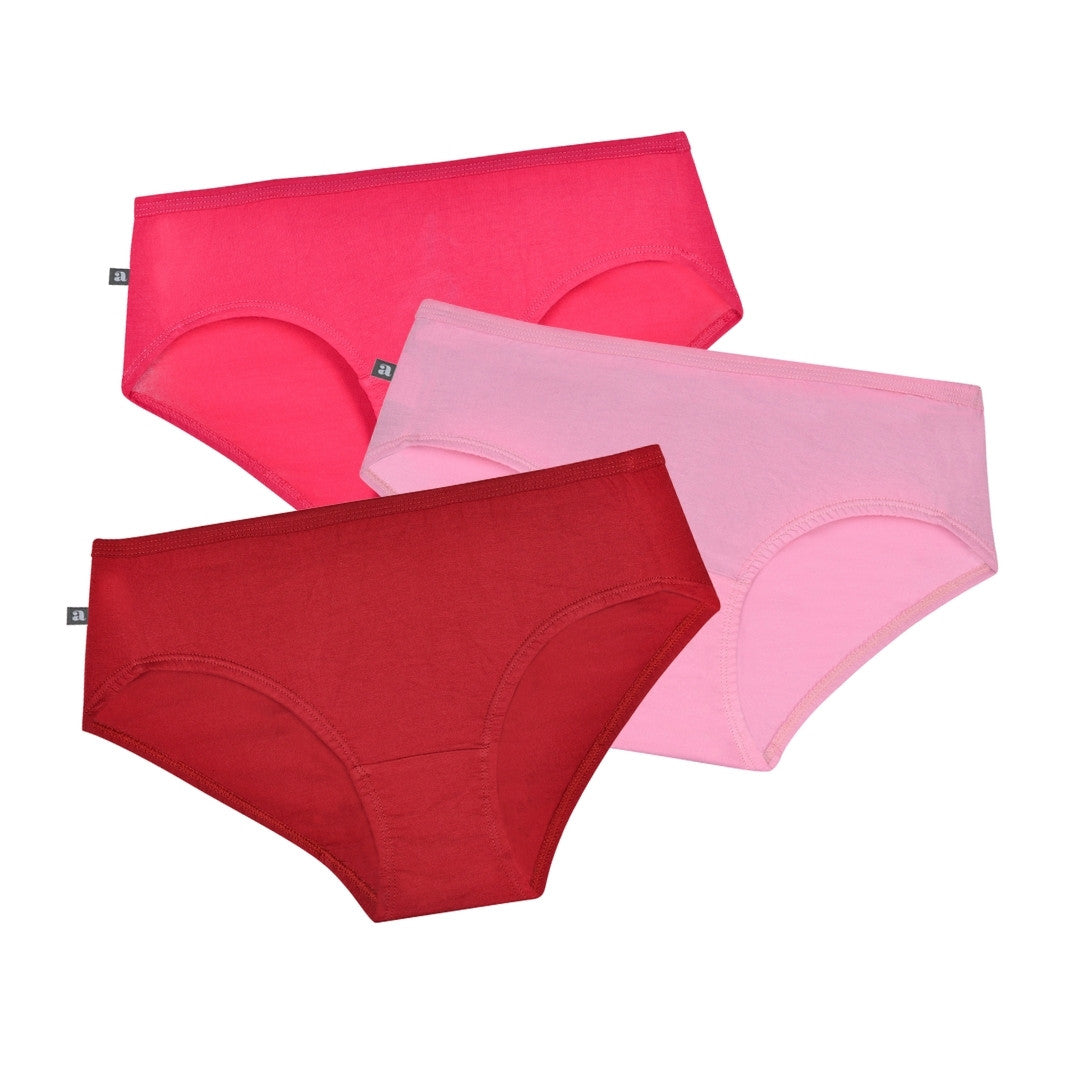 Best Cotton Panties Dark Pink, Light Pink & Maroon