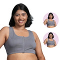 Best Front Open Bra Steel Grey Pack Of 2