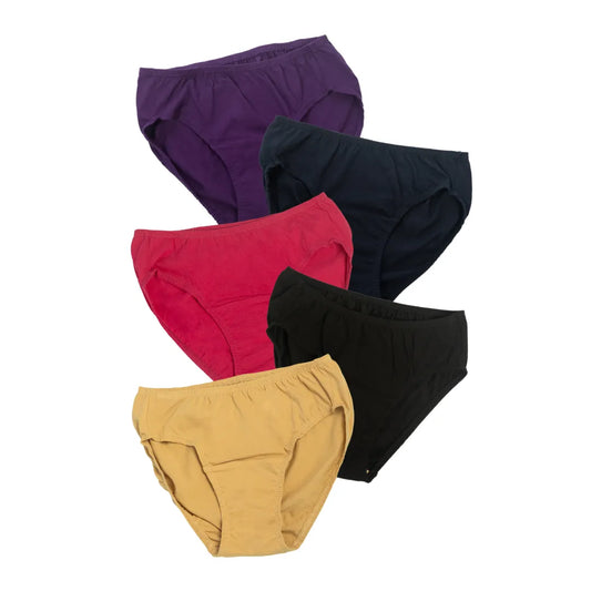 Elderly LeakProof Daily Wear Panties | Brief Fit | Perfect For Unpredictable Periods | 5 Pack