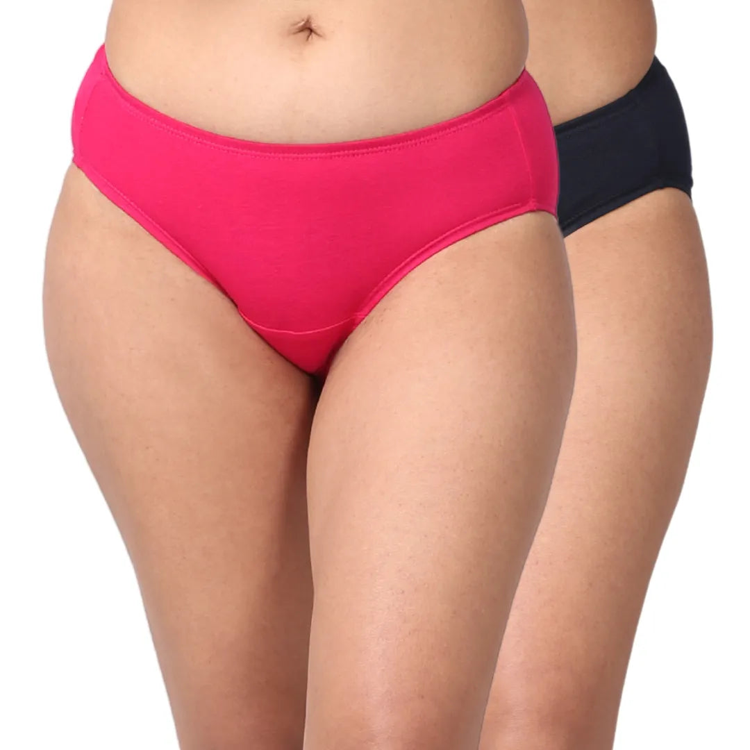 Best Leak Proof Women's Underwear Dark Pink & Navy Blue