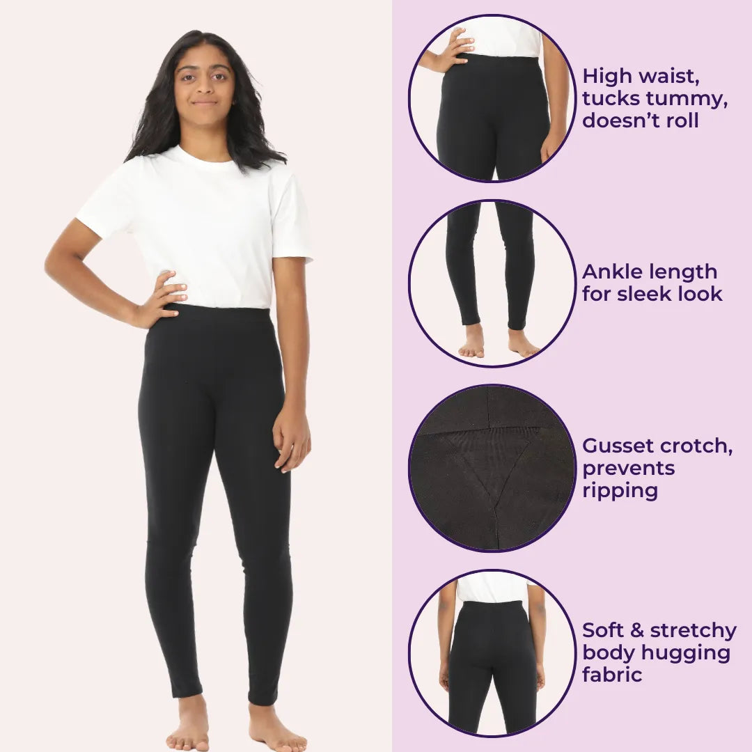 Black Leggings For Teens