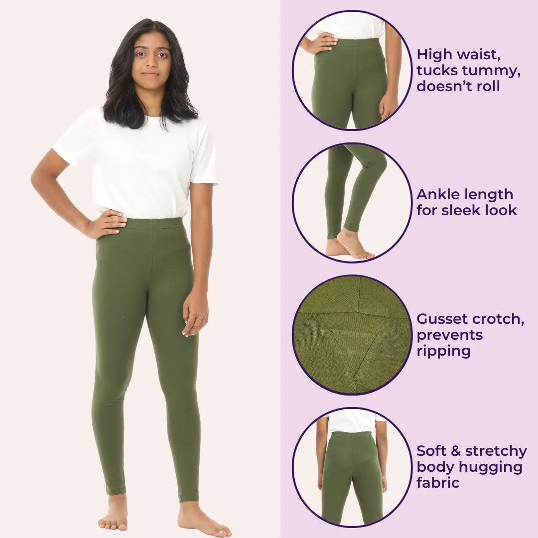 Leggings For Teenagers - Green