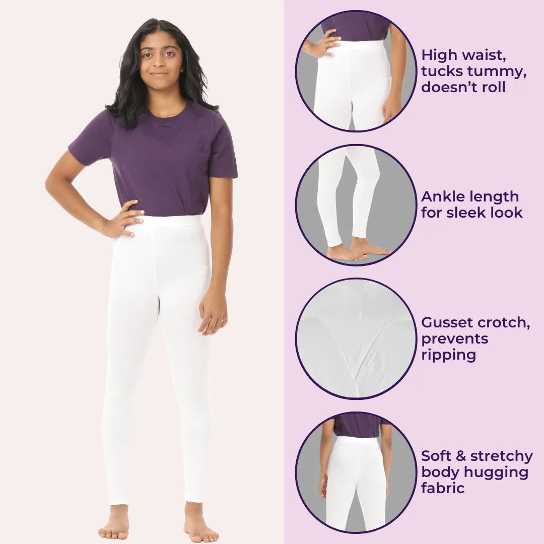 Leggings For Teenagers - White