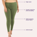 Best Plus Size Cotton Leggings _ Green