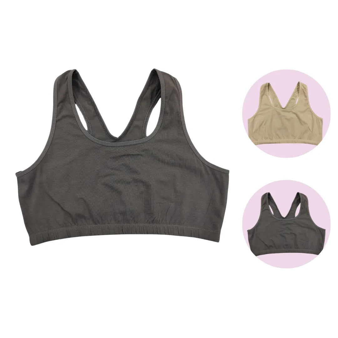 Best Support Bras For Older Women Grey & Skin Pack Of 2