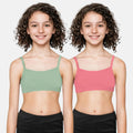 Best Bras Teens Sea Green & Flamingo Pink