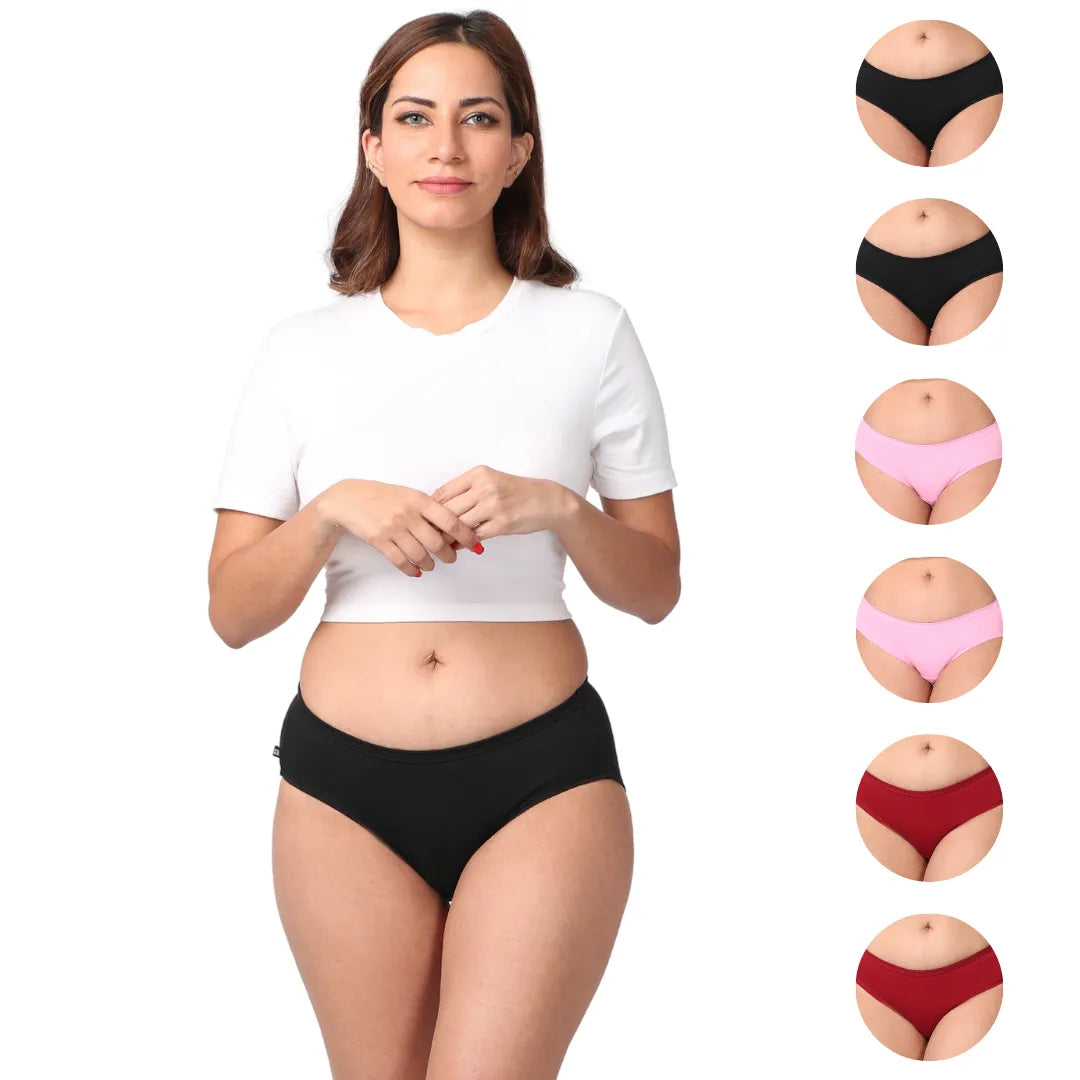 Best Cotton Panties For Women Black, Light Pink & Marron