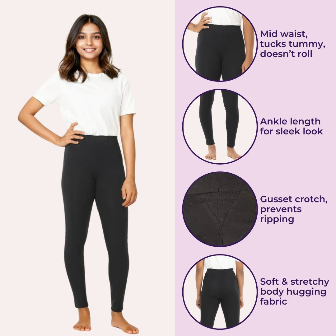 Black Leggings For Teens
