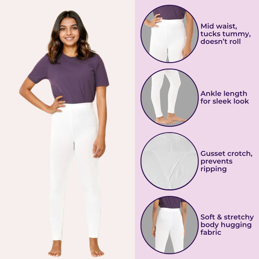 Leggings For Teenagers - White