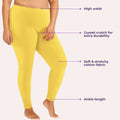 Best Plus Size Cotton Leggings - Yellow