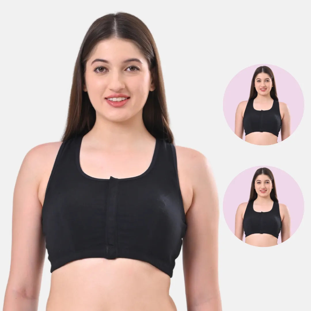 Best Post Mastectomy Bras Black Pack Of 2