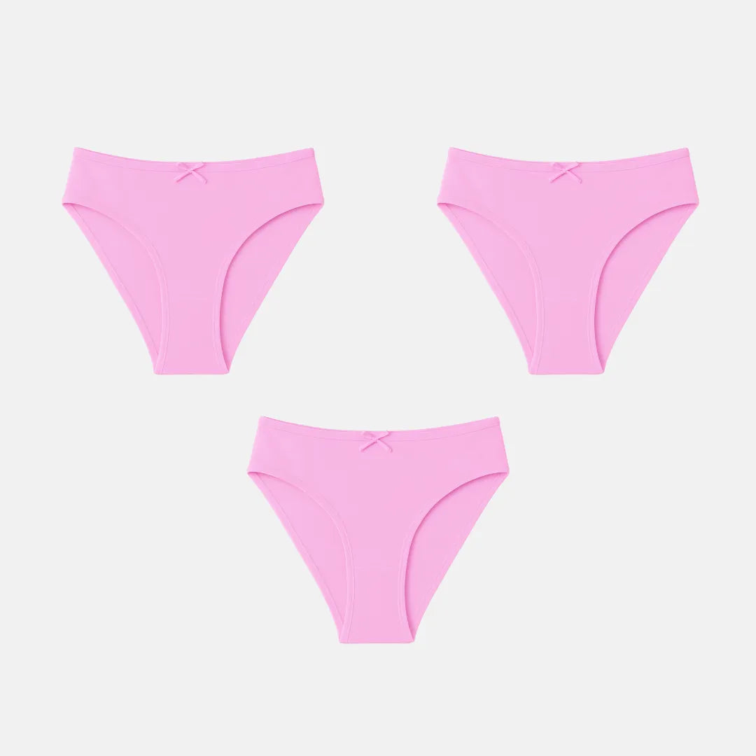 Bikini Underwear For Girls Light Pink Pack Of 3