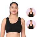 Adira Black Sleep Bra Pack 2