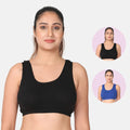 Black & Royal Blue Sleep Bra / Lounge Bra