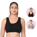 Adira Black & Steel Grey Lounge Bra