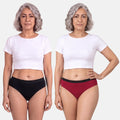 Bladder Leak Underwear-Black & Dark Pink