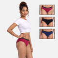Bladder Leak Underwear-Dark Pink, Black & Royal Blue