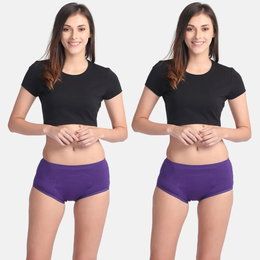 Boxer Panties For Periods Magenta Pack Of 2