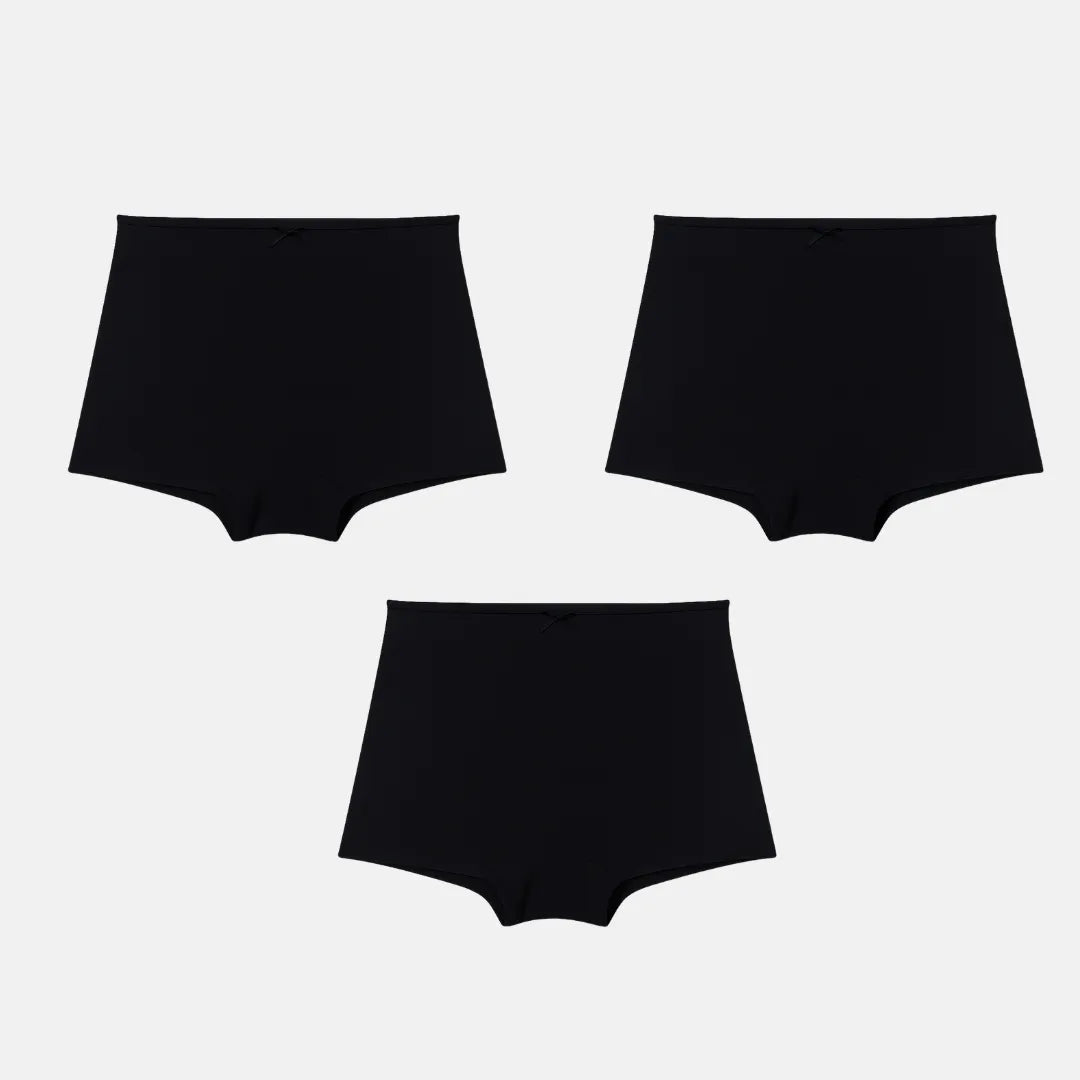Boyshorts For Girls Black Pack Of 3