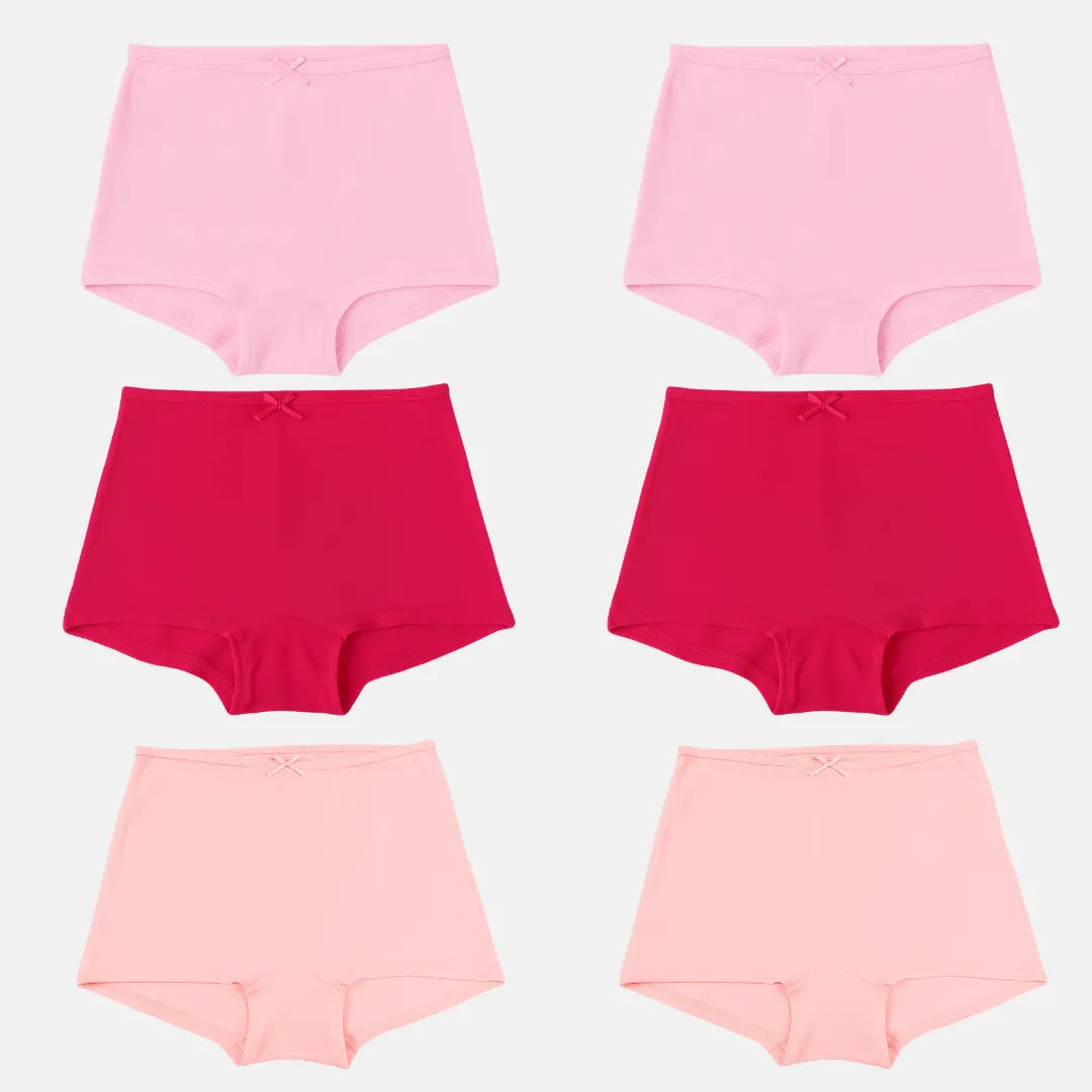 Boyshorts For Girls Dark Pink, Light Pink & Peach