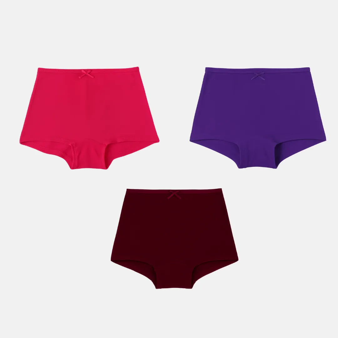 Boyshorts For Girls Dark Pink, Magenta & Wine