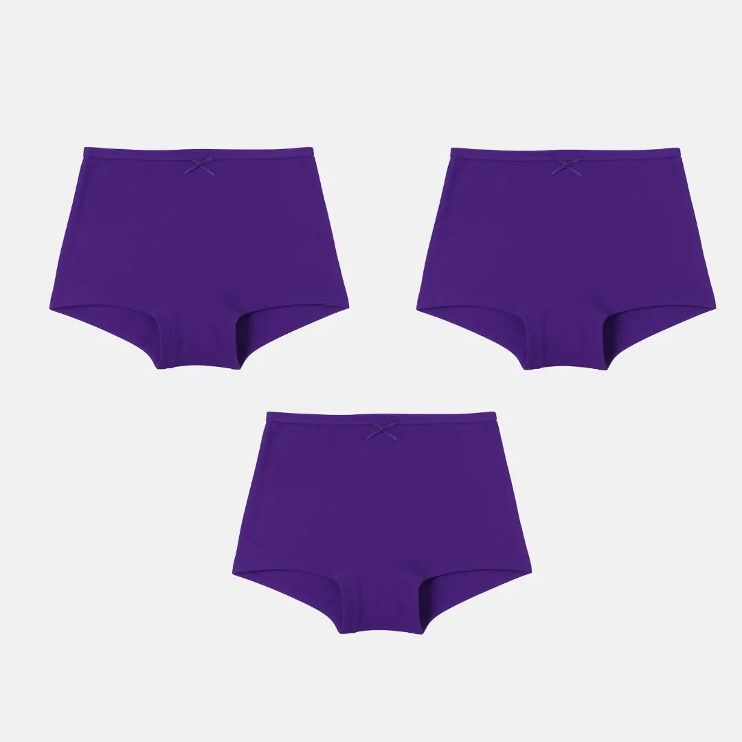 Boyshorts For Girls Magenta Pack Of 3