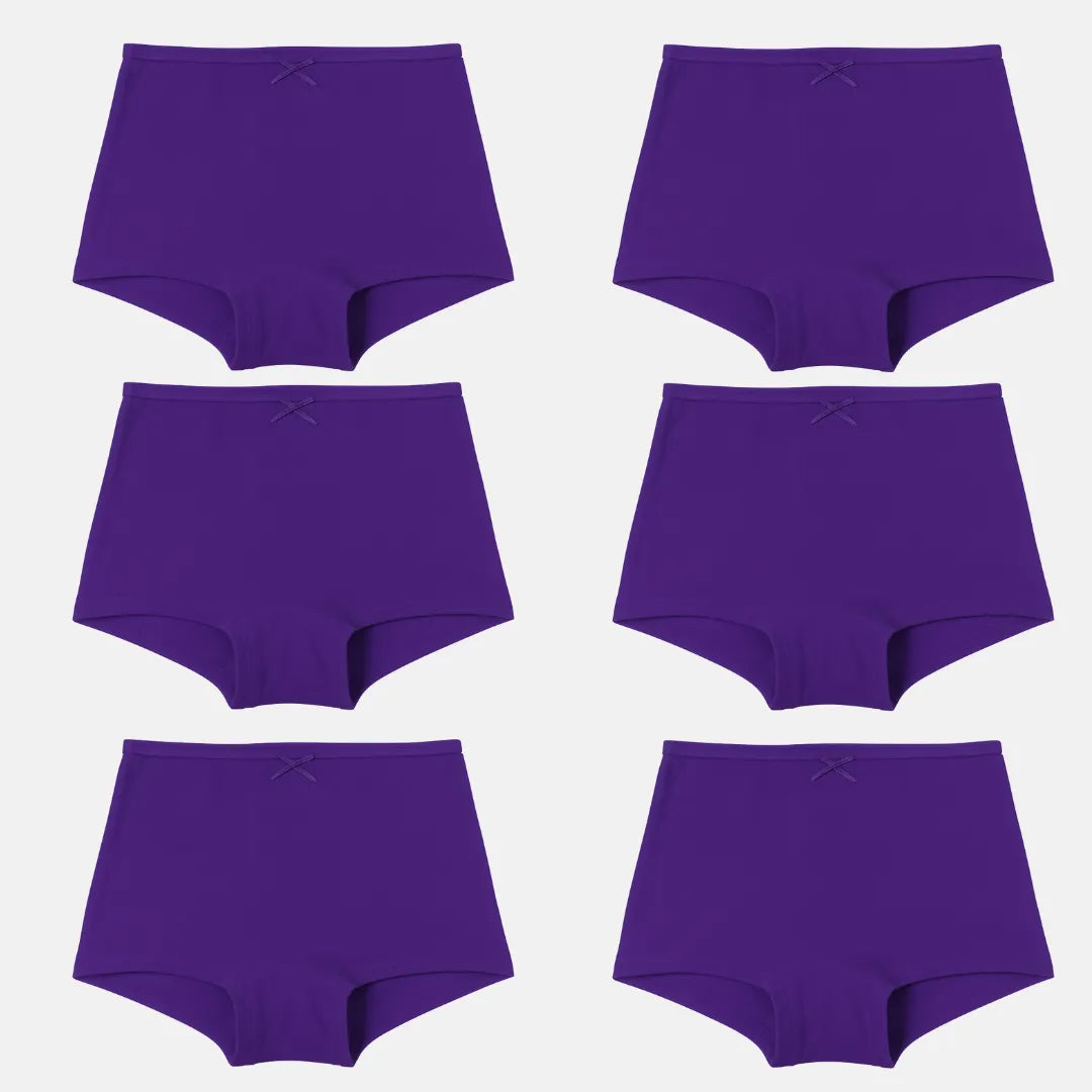 Boyshorts For Girls Magenta Pack Of 6
