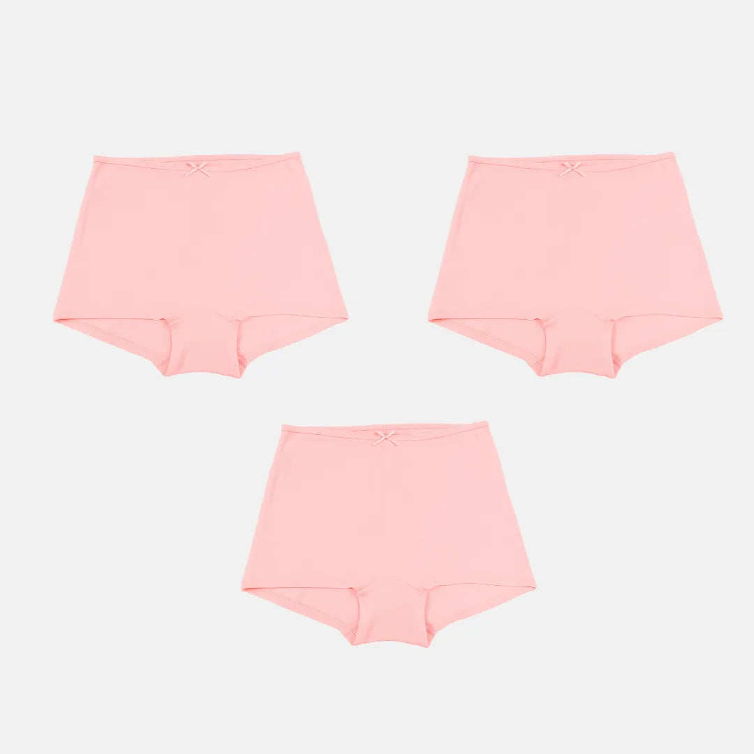 Boyshorts For Girls Peach Pack Of 3
