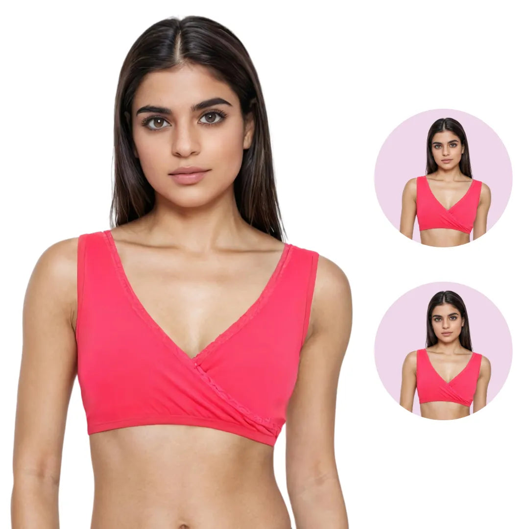 Bra To Wear With Low Cut Dress Dark Pink Pack Of 2