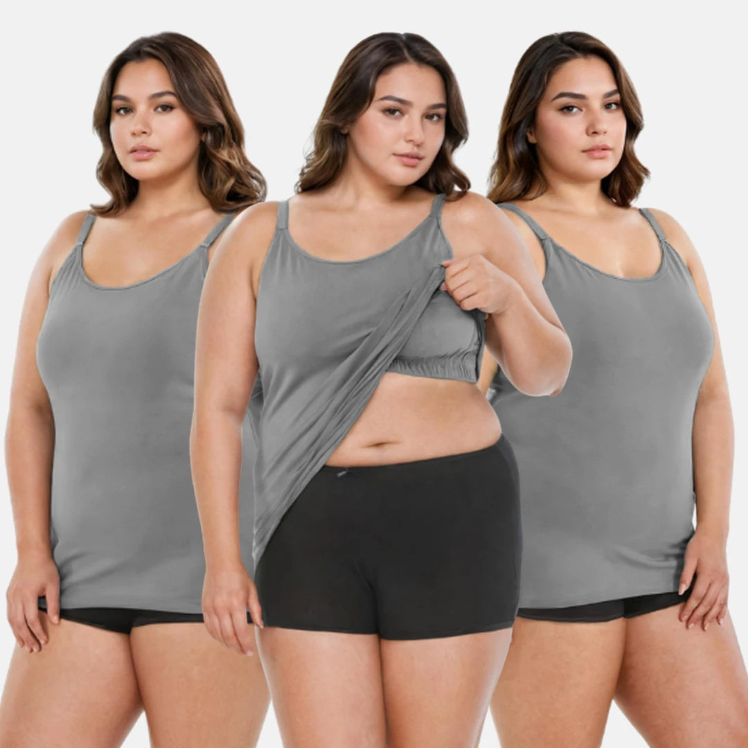 Bra Camisole Steel Grey Pack Of 3