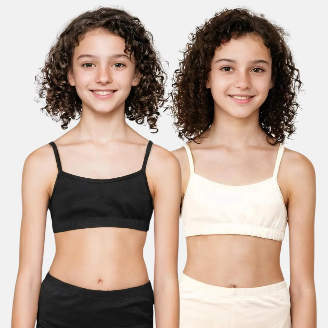Bra For Teens Black & Skin