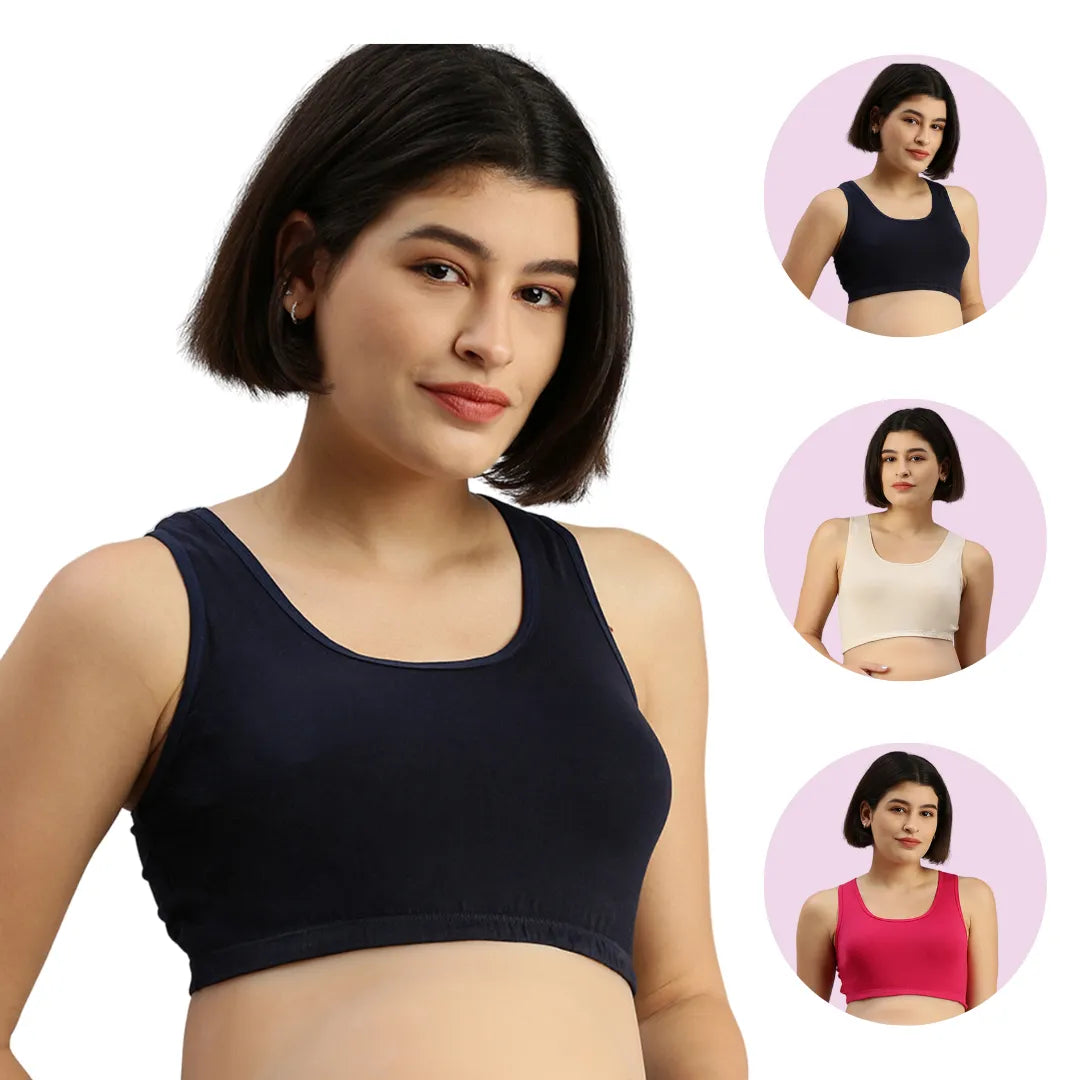 Bras For Pregnant Women Navy Blue, Skin & Dark Pink